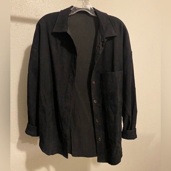 black button up shacket - Picture 1 of 2